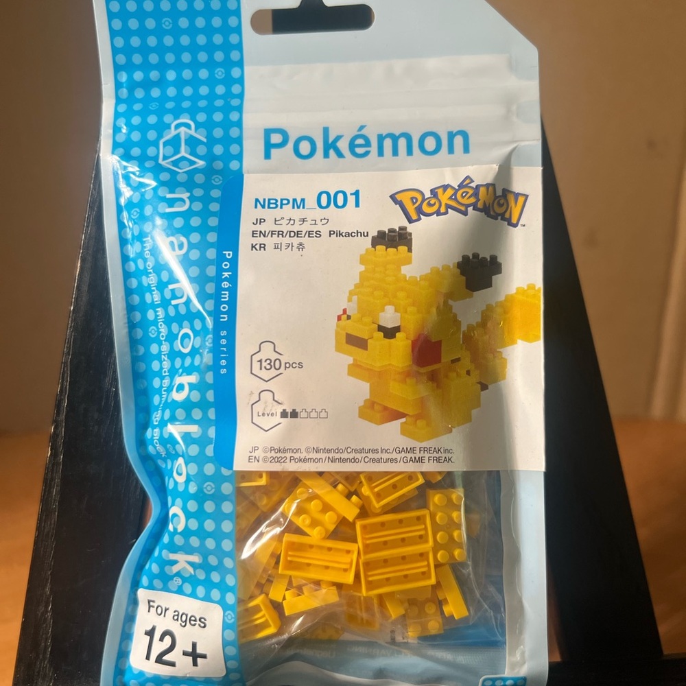 Nanoblock Pikachu Pokemon 001 Figure Brand New Sealed 130 pcs.